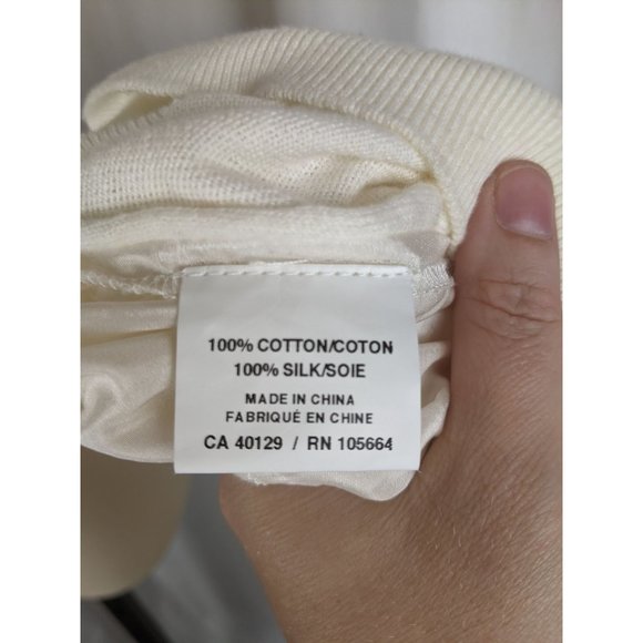 LAMB L.A.M.B. White Silk Cotton Tunic Top Drape XS - Picture 7 of 7